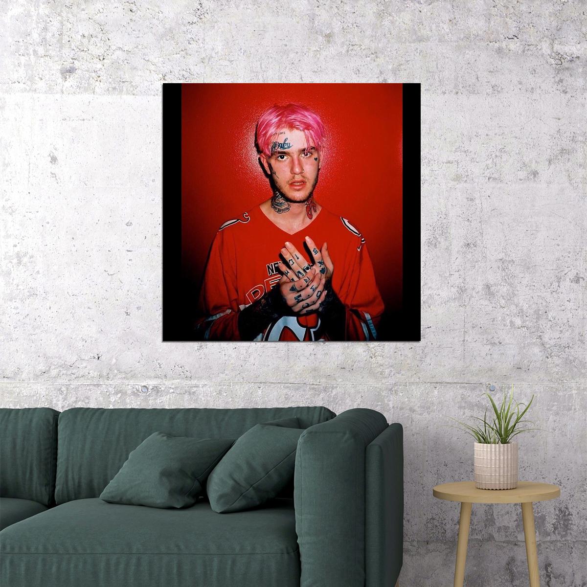 Lil Peep Hellboy Album Cover Art Rap Music Poster