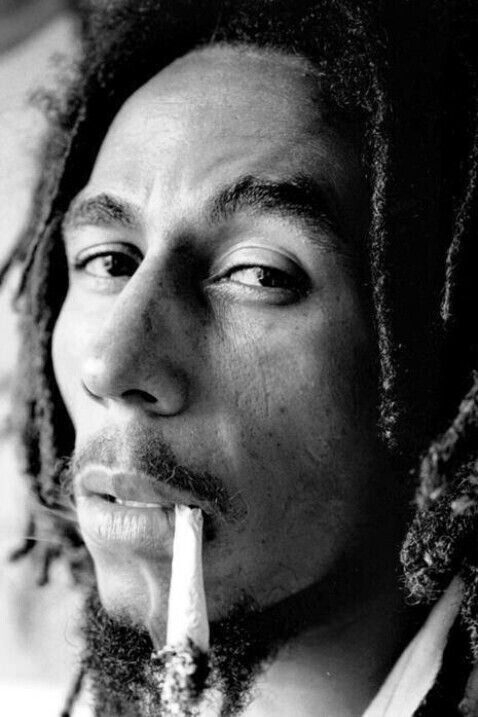 Bob Marley Poster Reggae Music Legend Wall Art Smoking Print