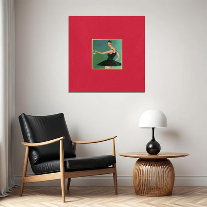 Kanye West My Beautiful Dark Twisted Fantasy Album Cover Art Music Poster Rap Wall Print