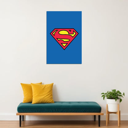 Superman Comic Book Poster Iconic Dc Superhero Wall Art