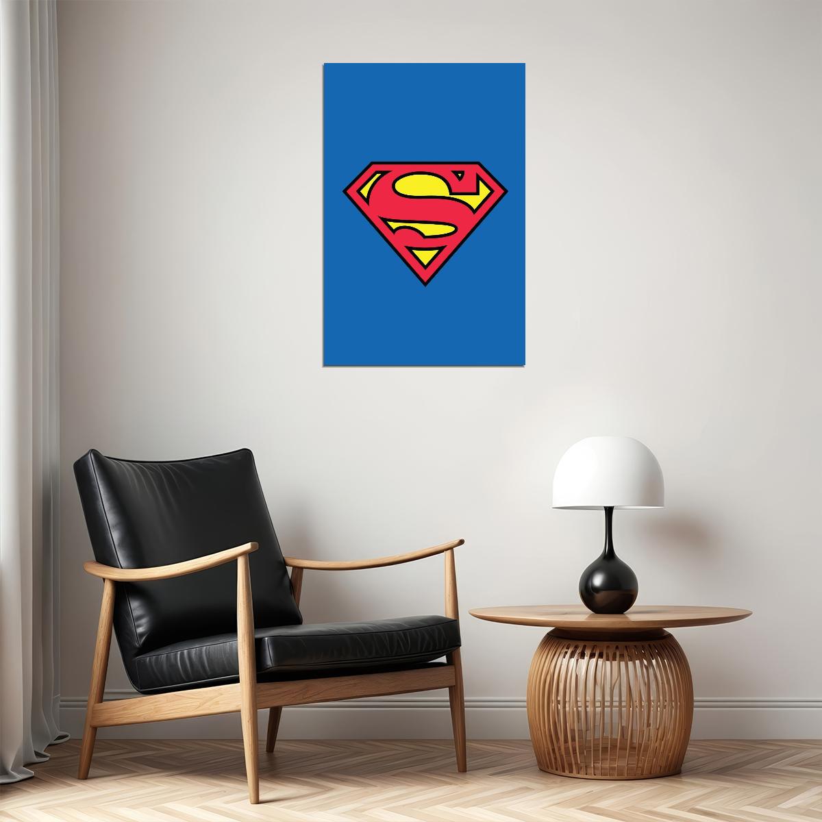 Superman Comic Book Poster Iconic Dc Superhero Wall Art