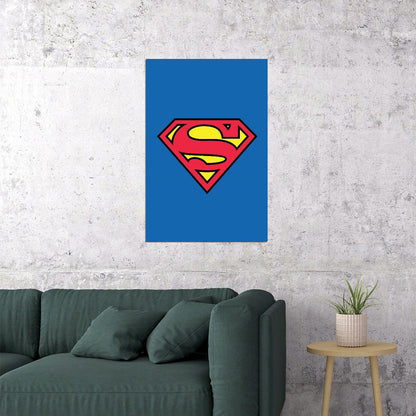 Superman Comic Book Poster Iconic Dc Superhero Wall Art