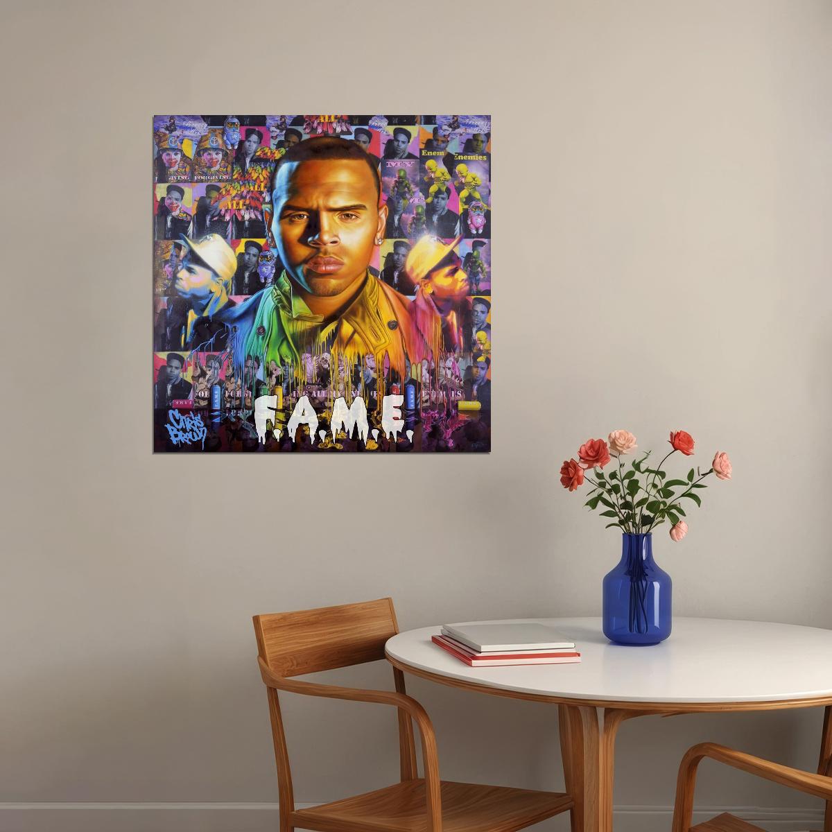 Chris Brown F.a.m.e. Album Cover Art R&b Music Poster Singer Music Print