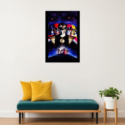 Power Rangers Nostalgic Retro Tv Series Poster Superhero Team 1990s Wall Art