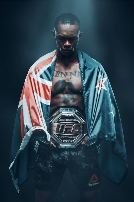 Israel Adesanya Mma Poster Ufc Champion Wall Art Motivational Sports Print