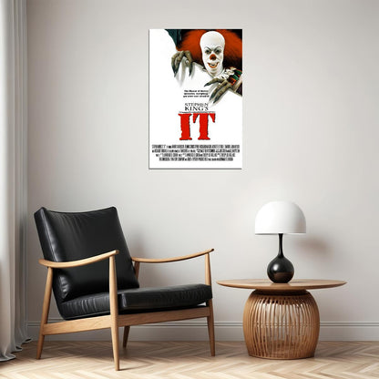 Pennywise It Movie Poster Horror Film Wall Art