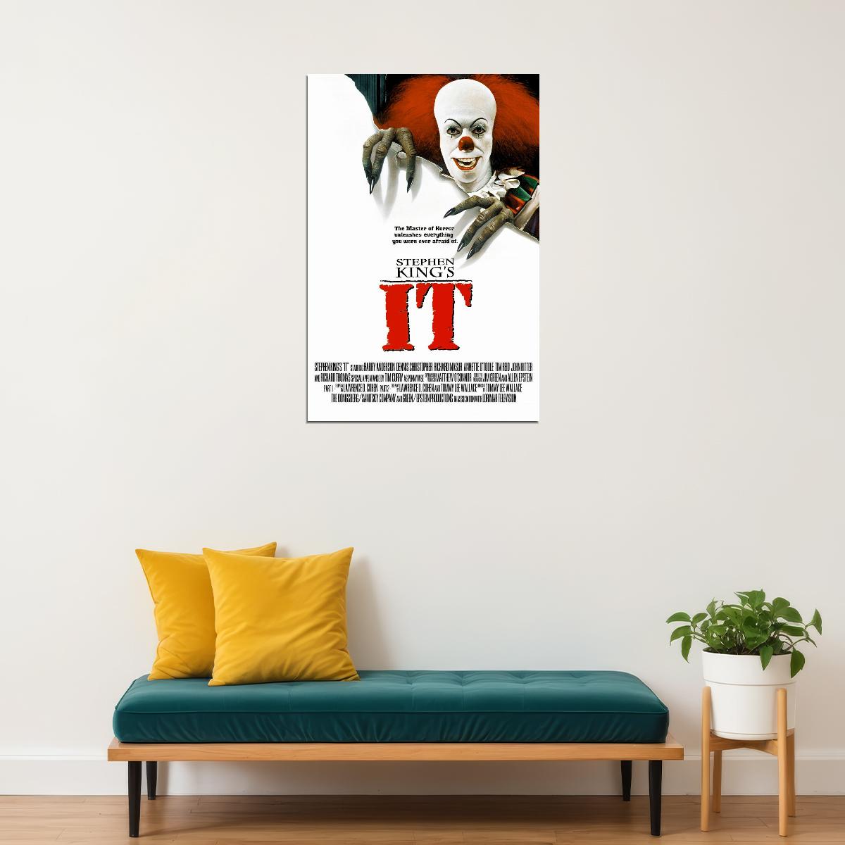 Pennywise It Movie Poster Horror Film Wall Art