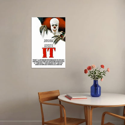 Pennywise It Movie Poster Horror Film Wall Art