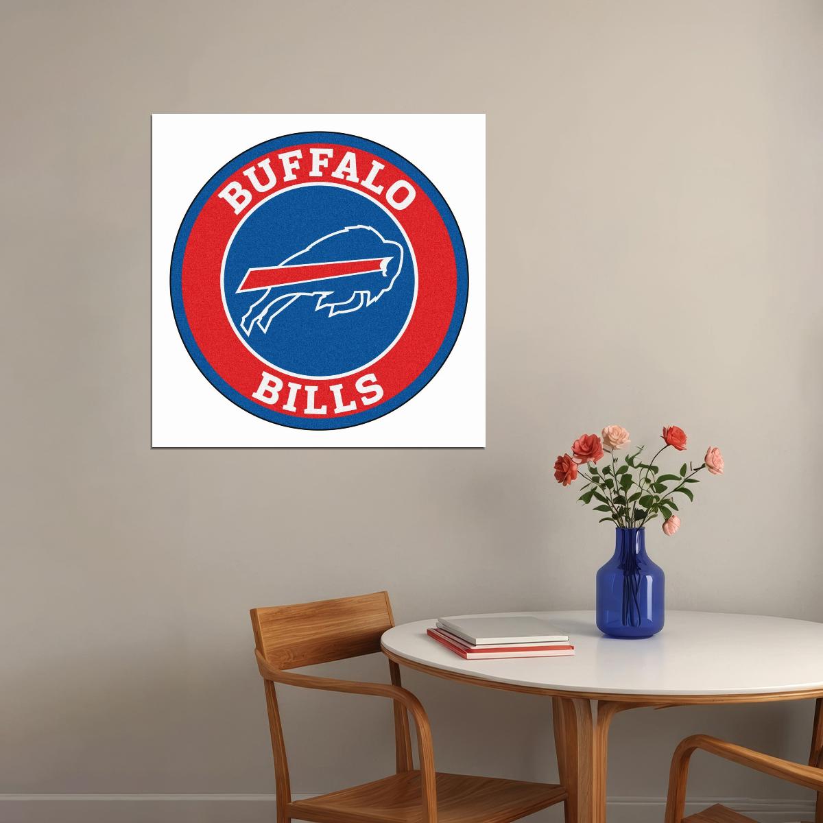 Buffalo Bills Logo Poster Nfl Football Team Wall Art Sports Print - xonomax