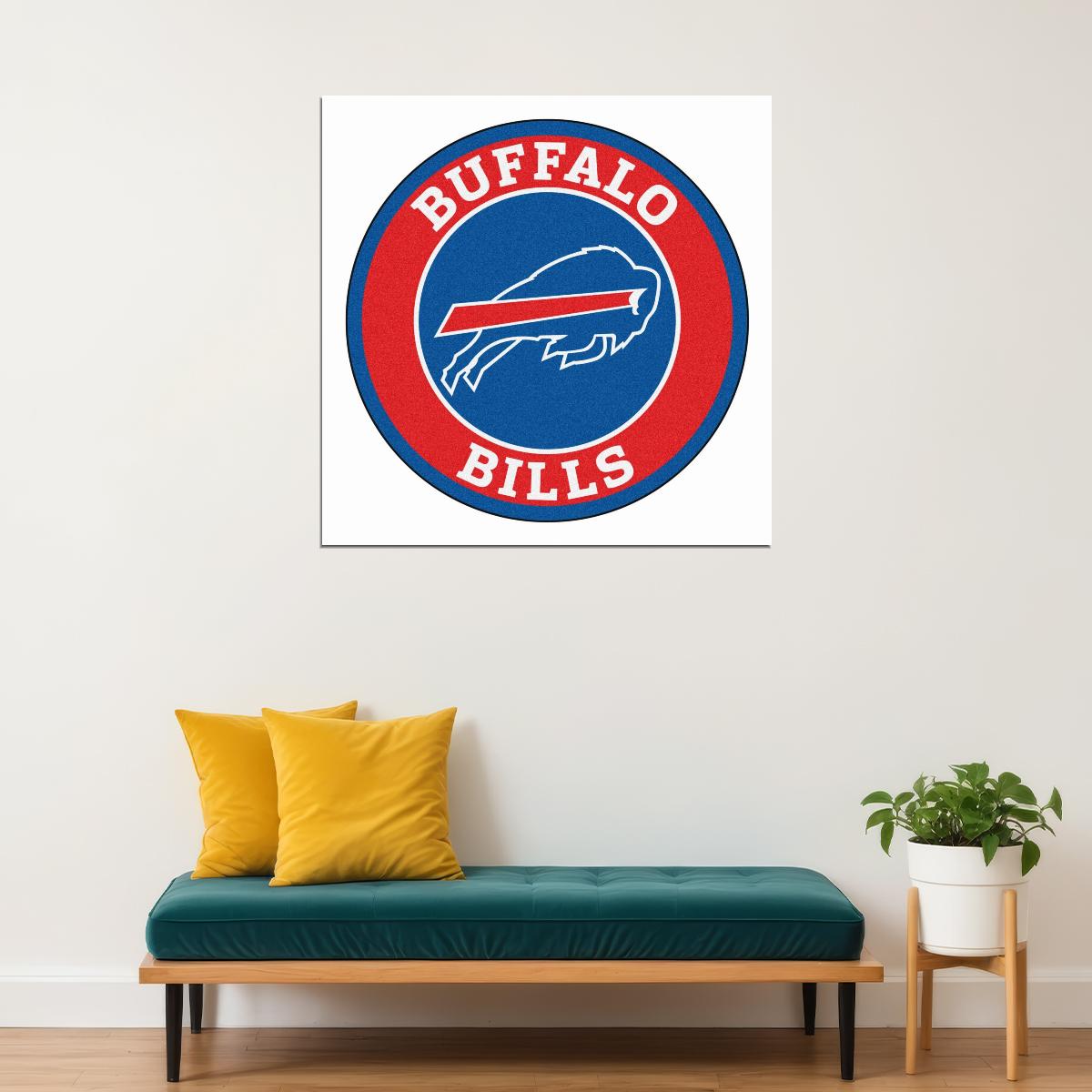 Buffalo Bills Logo Poster Nfl Football Team Wall Art Sports Print - xonomax