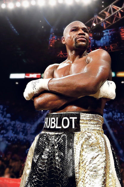 Floyd Mayweather Boxing Poster Undefeated Champion Wall Art Motivational Sports Print - xonomax