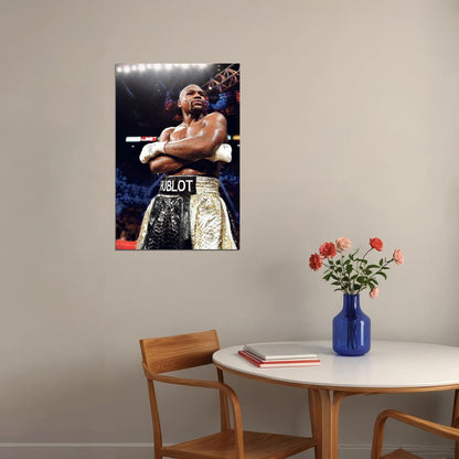 Floyd Mayweather Boxing Poster Undefeated Champion Wall Art Motivational Sports Print - xonomax