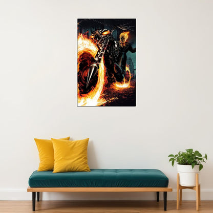 Ghost Rider Movie Poster Marvel Superhero Film Wall Art Action Print