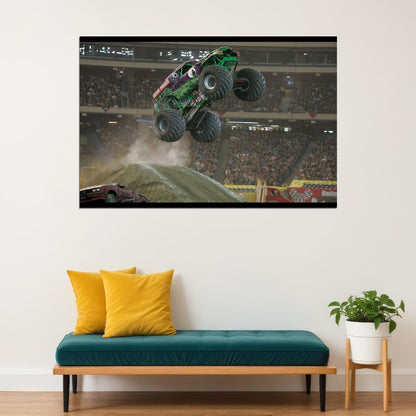 Monster Trucks Poster Motorsports Vehicle Wall Art - xonomax