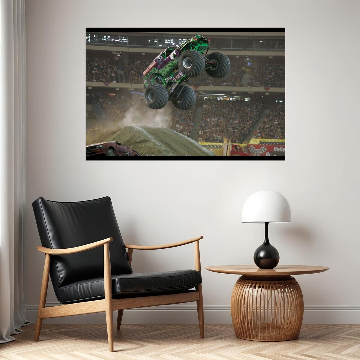 Monster Trucks Poster Motorsports Vehicle Wall Art - xonomax
