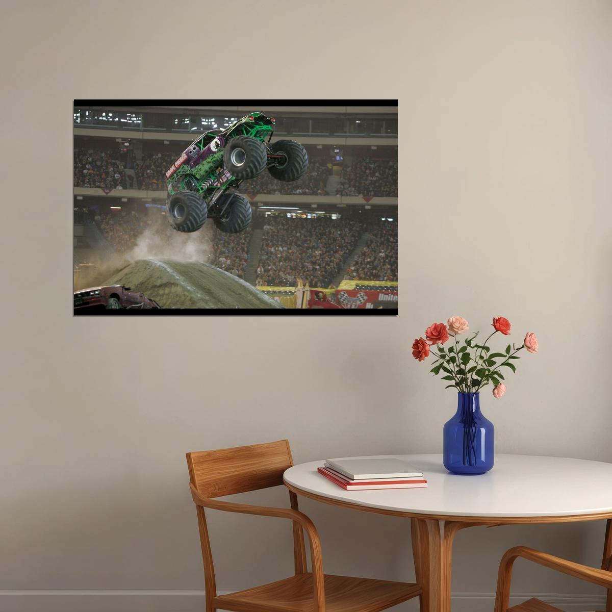 Monster Trucks Poster Motorsports Vehicle Wall Art - xonomax
