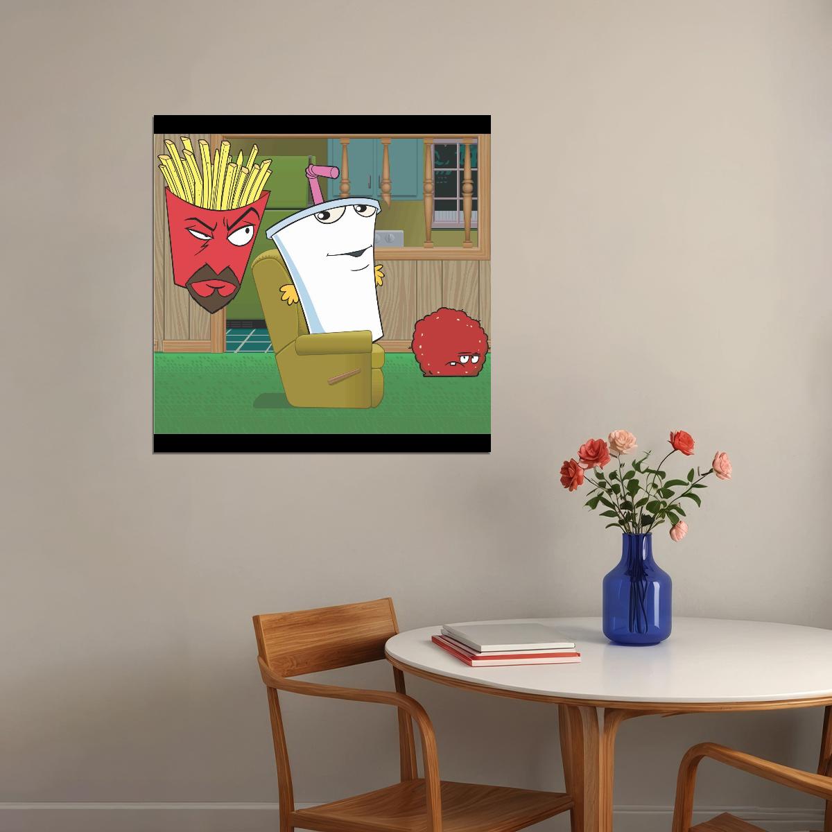 Aqua Teen Hunger Force Poster Animated Series Wall Art Adult Cartoon Print