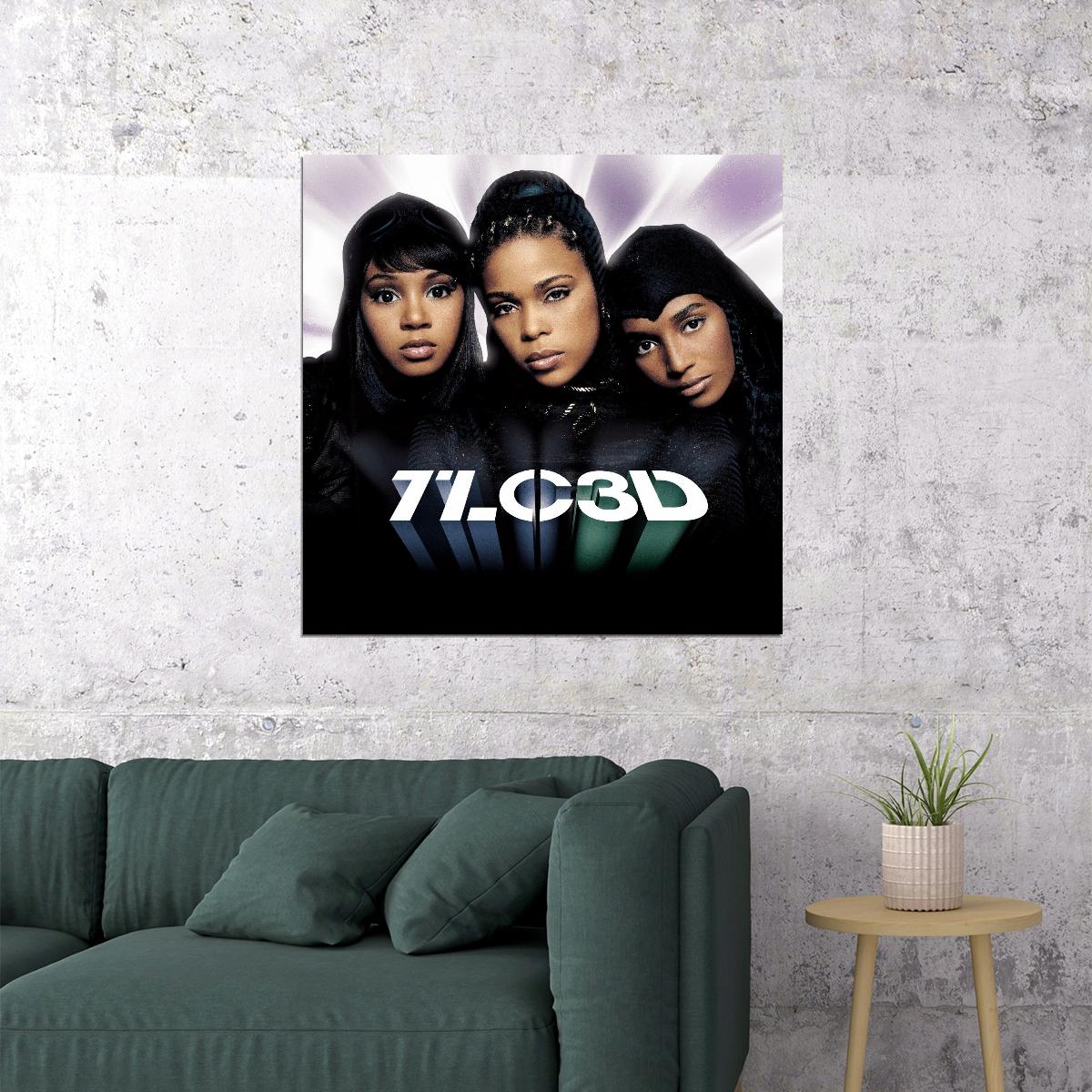 Tlc 3d Album Cover Art Music Poster Iconic R&b Group Print