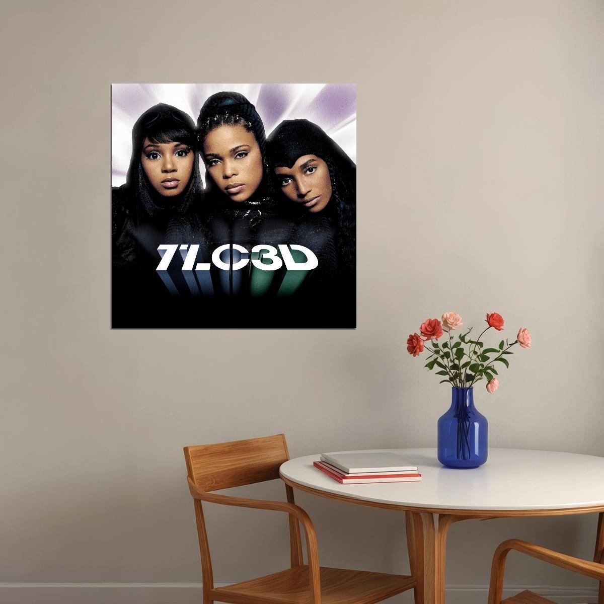 Tlc 3d Album Cover Art Music Poster Iconic R&b Group Print