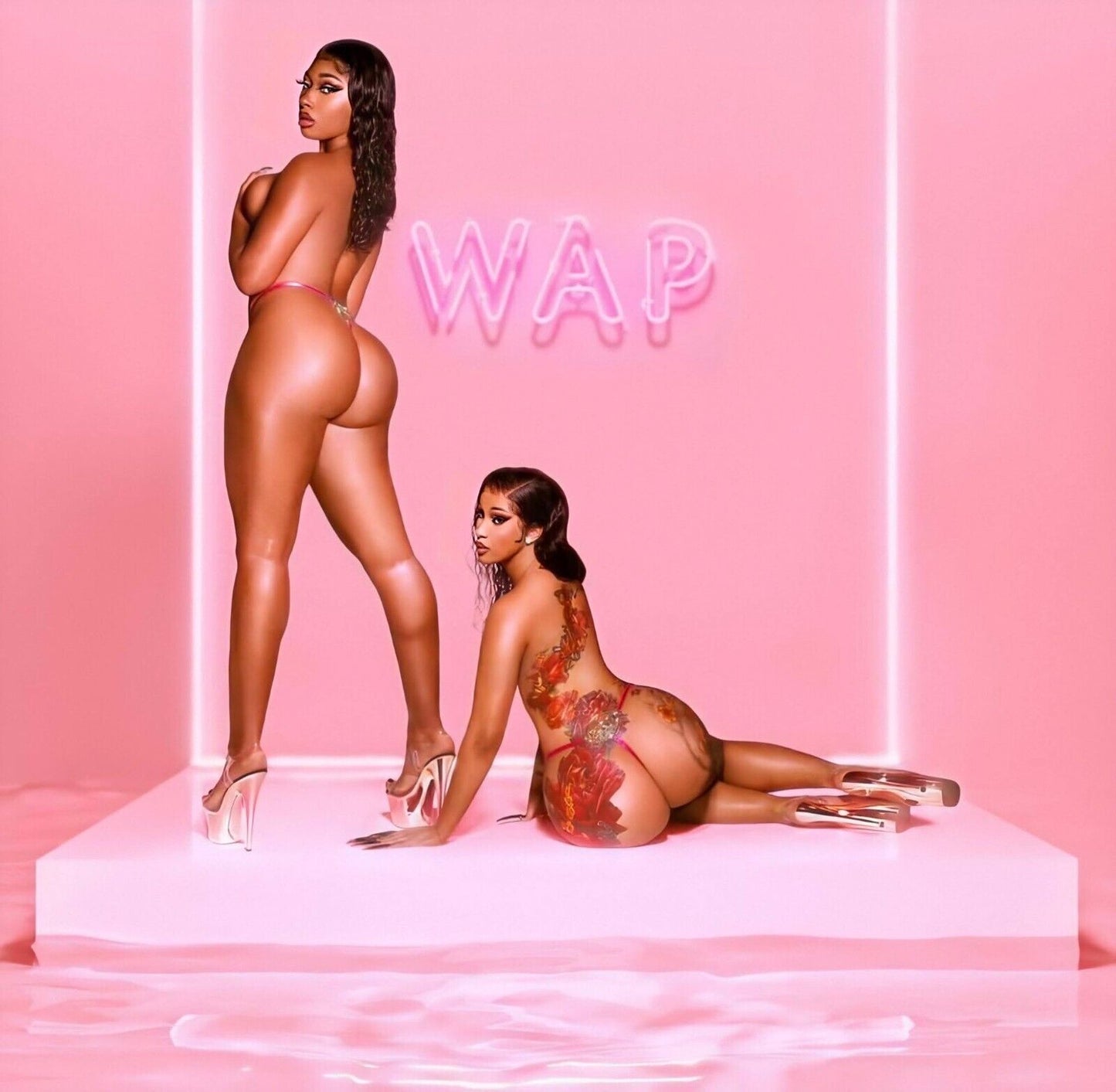 Megan Thee Stallion & Cardi B Wap Album Cover Art Music Poster Rap Wall Print