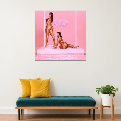 Megan Thee Stallion & Cardi B Wap Album Cover Art Music Poster Rap Wall Print