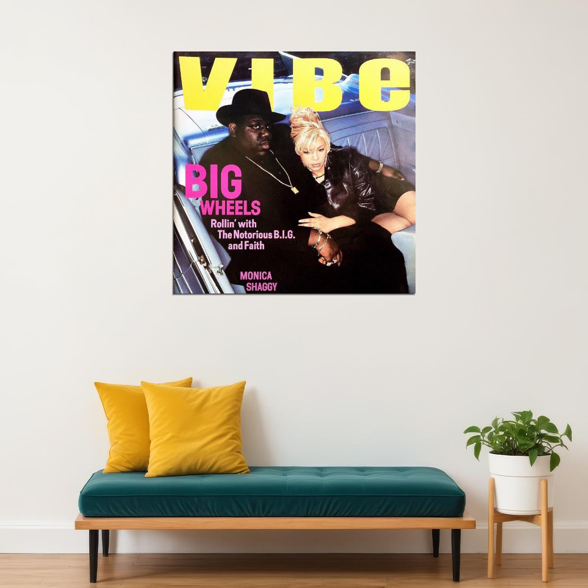 Vibe Notorious B.i.g. Faith Evans Iconic Hip Hop Magazine Cover Music Legends 90s Rap Print