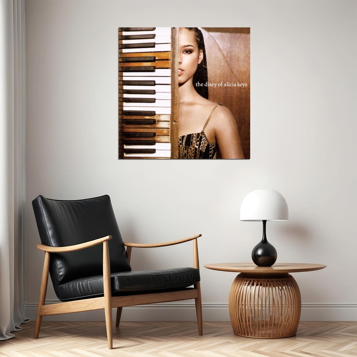 Alicia Keys The Diary Of Alicia Keys Album Cover Art R&b Music Poster Singer Music Print