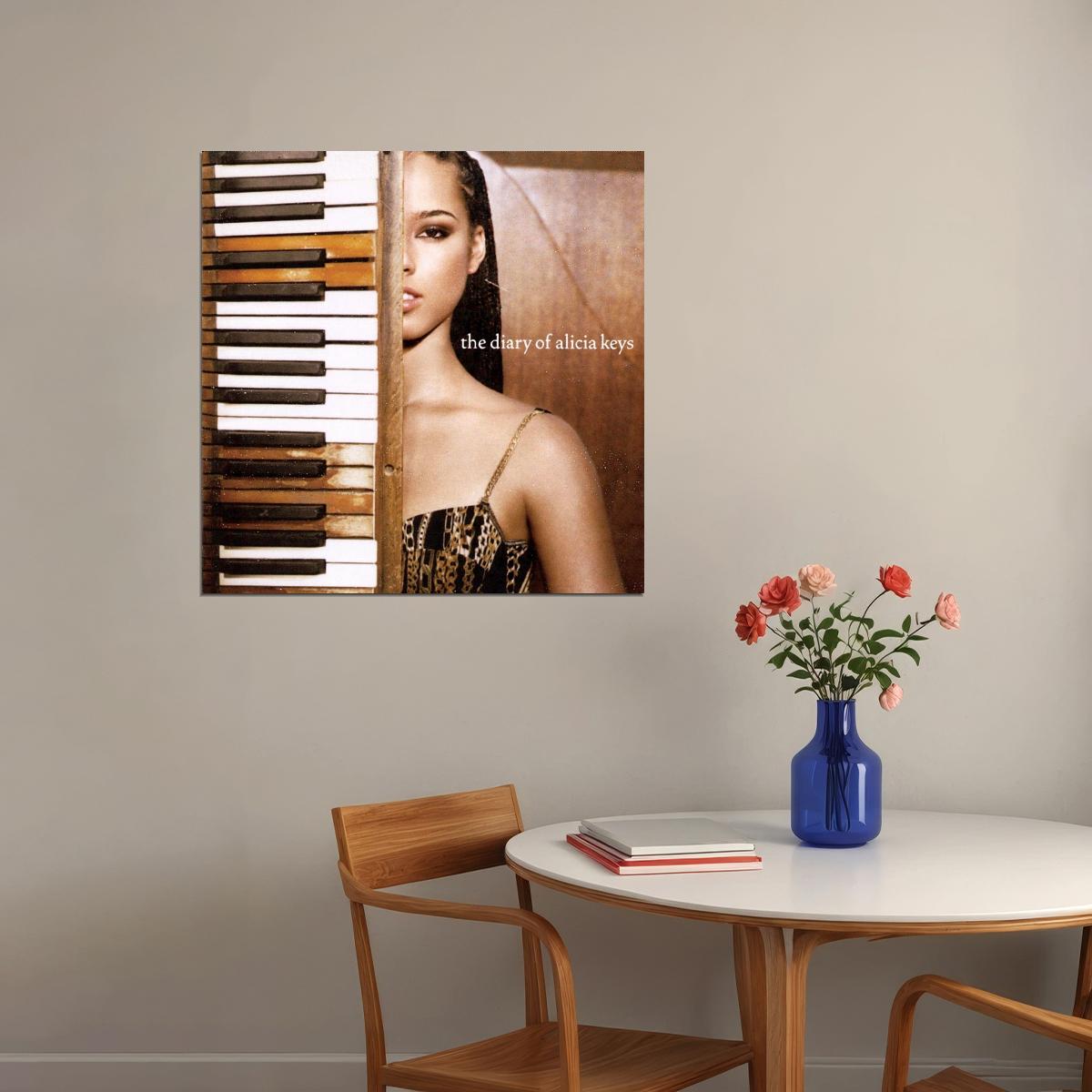 Alicia Keys The Diary Of Alicia Keys Album Cover Art R&b Music Poster Singer Music Print