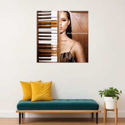 Alicia Keys The Diary Of Alicia Keys Album Cover Art R&b Music Poster Singer Music Print