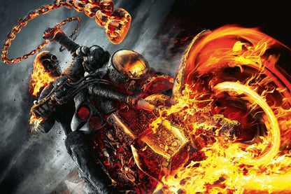 Ghost Rider Movie Poster Marvel Superhero Film Wall Art Action Print