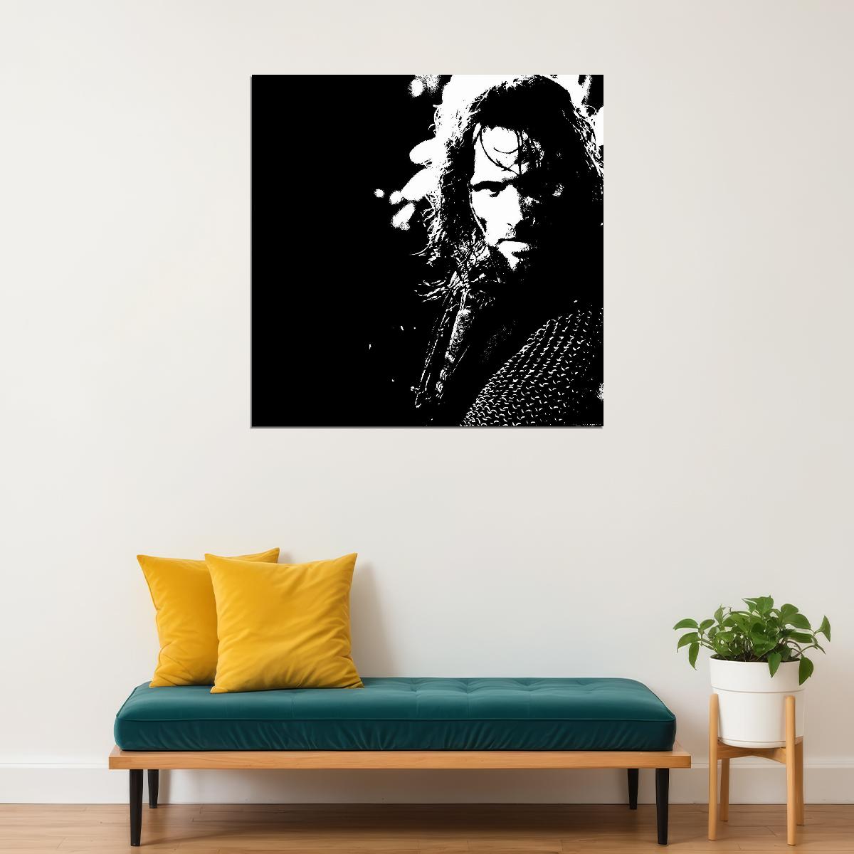 The Lord Of The Rings Aragorn Movie Poster Iconic Fantasy Hero Art Print