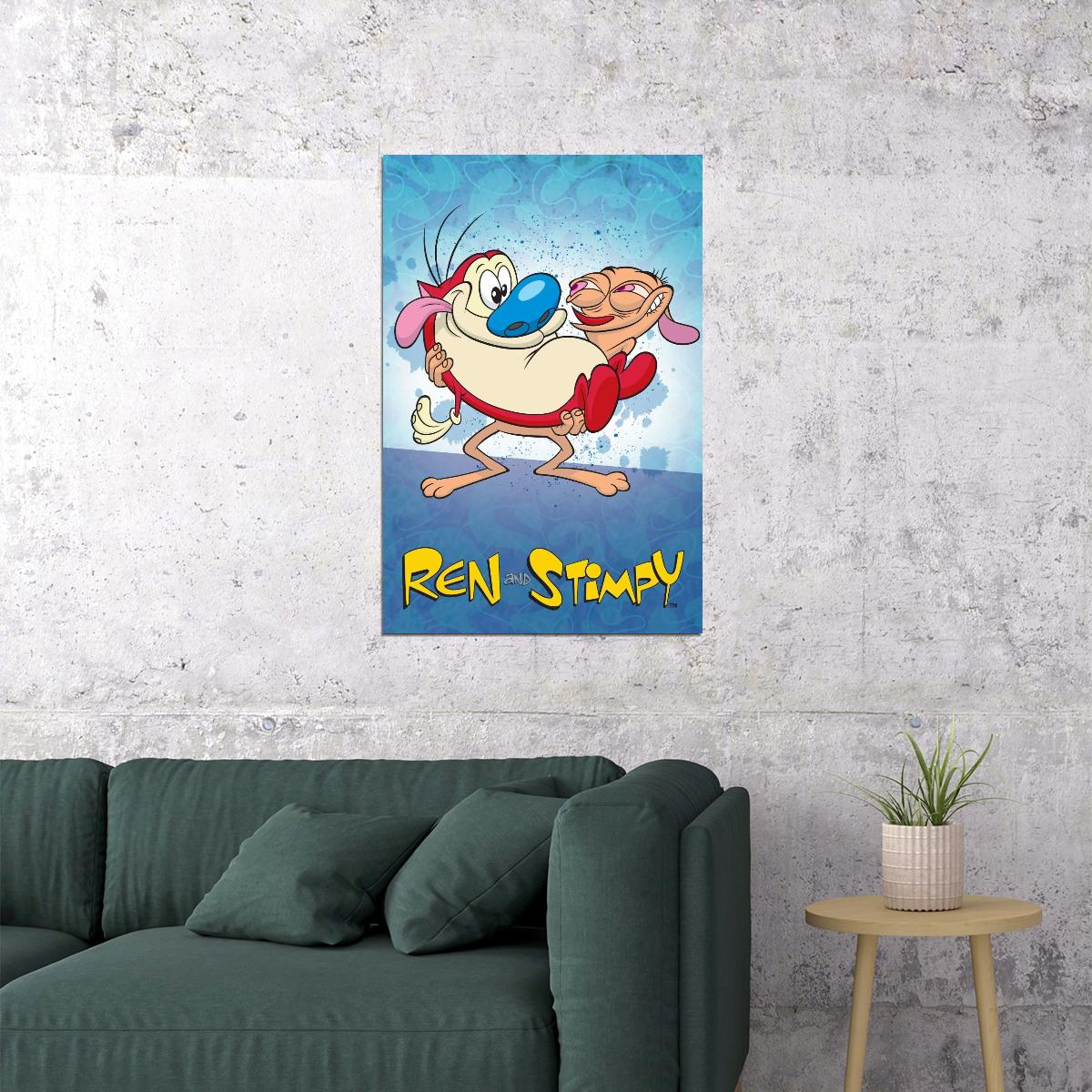 The Ren & Stimpy Show Tv Series Poster Iconic Animated Comedy Art Print