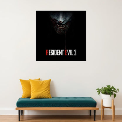 Resident Evil 2 Video Game Poster Survival Horror Gamer Wall Art Print