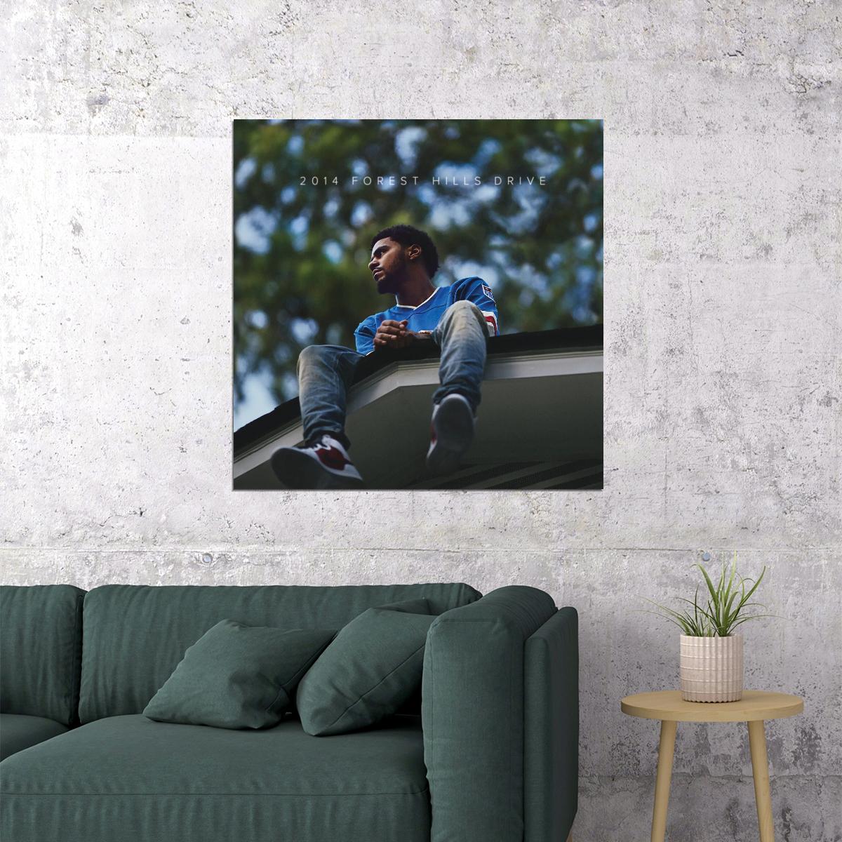 J. Cole 2014 Forest Hills Drive Album Cover Art Hip-hop Music Poster Rap Artist Music Print