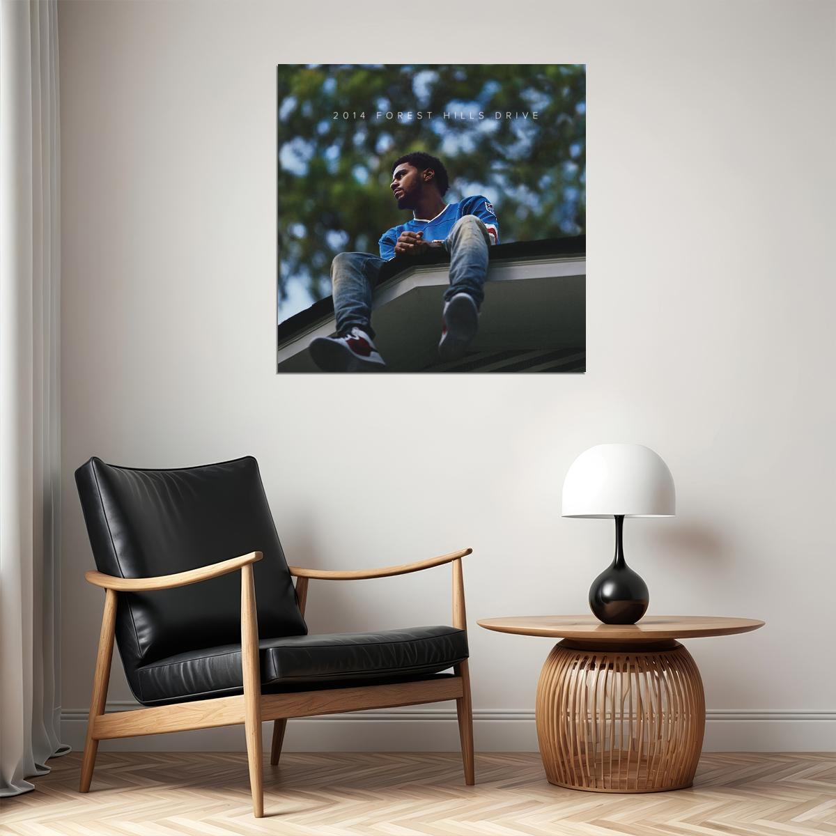 J. Cole 2014 Forest Hills Drive Album Cover Art Hip-hop Music Poster Rap Artist Music Print