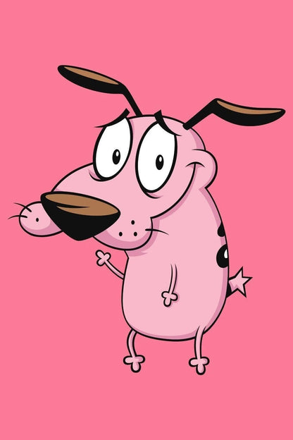 Courage The Cowardly Dog Cartoon Poster Animated Series Wall Art Classic Cartoon Kids Print - xonomax