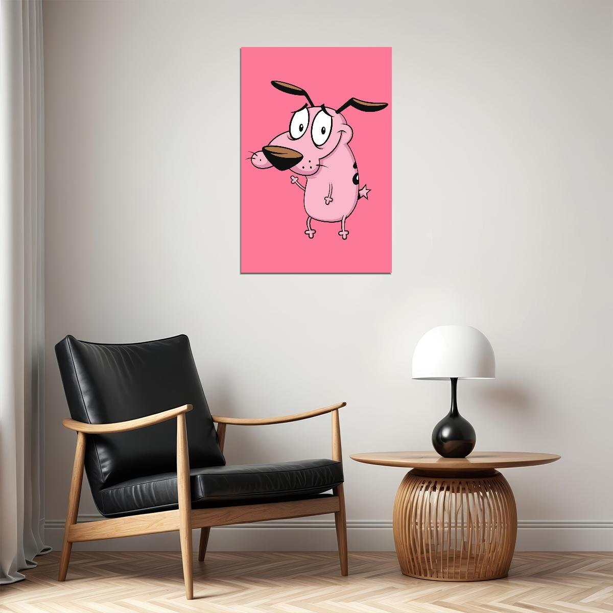 Courage The Cowardly Dog Cartoon Poster Animated Series Wall Art Classic Cartoon Kids Print - xonomax