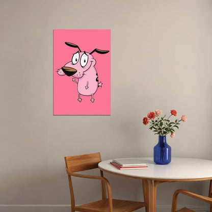 Courage The Cowardly Dog Cartoon Poster Animated Series Wall Art Classic Cartoon Kids Print - xonomax