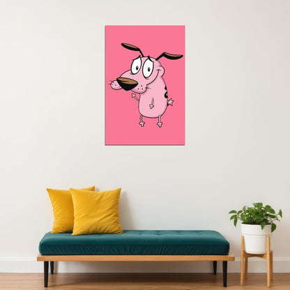 Courage The Cowardly Dog Cartoon Poster Animated Series Wall Art Classic Cartoon Kids Print - xonomax