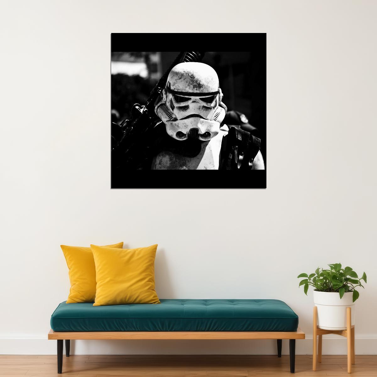 Star Wars Storm Trooper Sci-fi Movie Poster Galactic Warrior Print