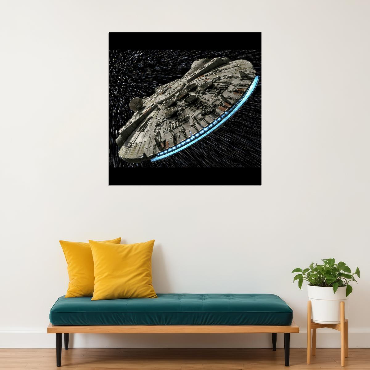 Star Wars Millennium Falcon Sci-fi Movie Poster