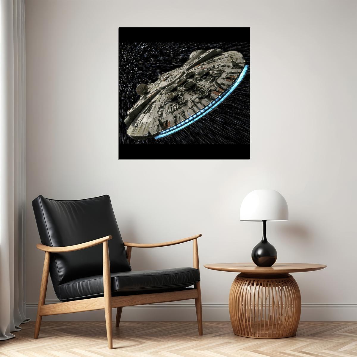 Star Wars Millennium Falcon Sci-fi Movie Poster