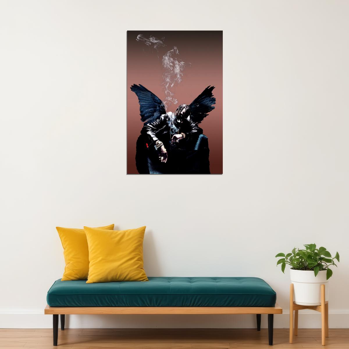 Travis Scott Poster Iconic Rap Music Artist Wall Art Hip Hop Legend Urban Culture Print