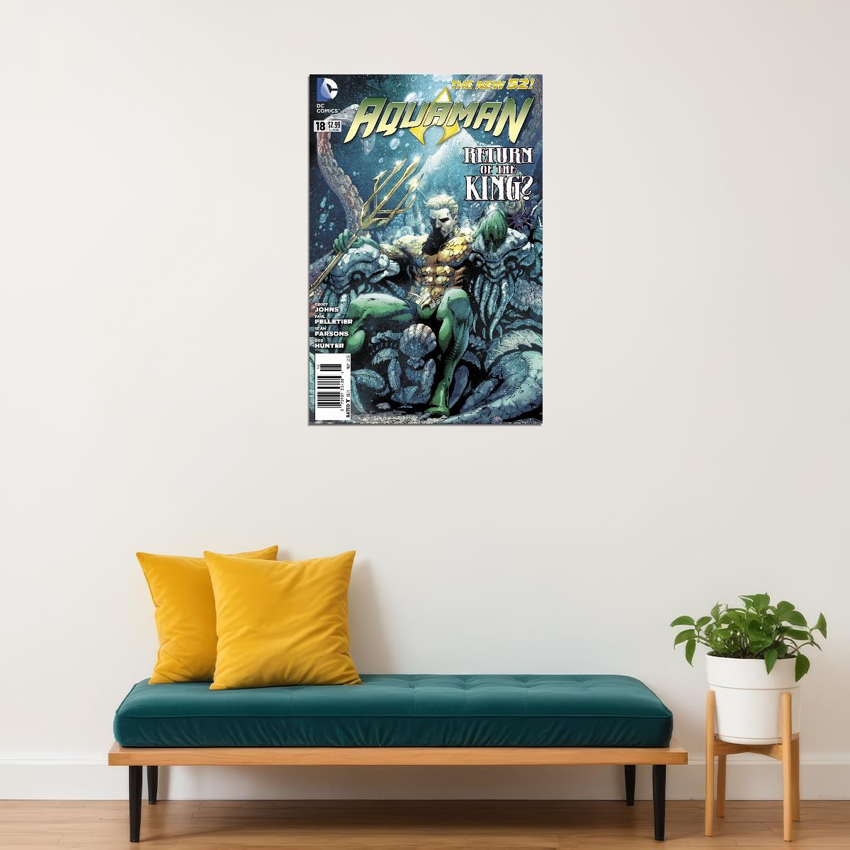 Aquaman Movie Poster Dc Comics Superhero Wall Art Comic Book Film Print