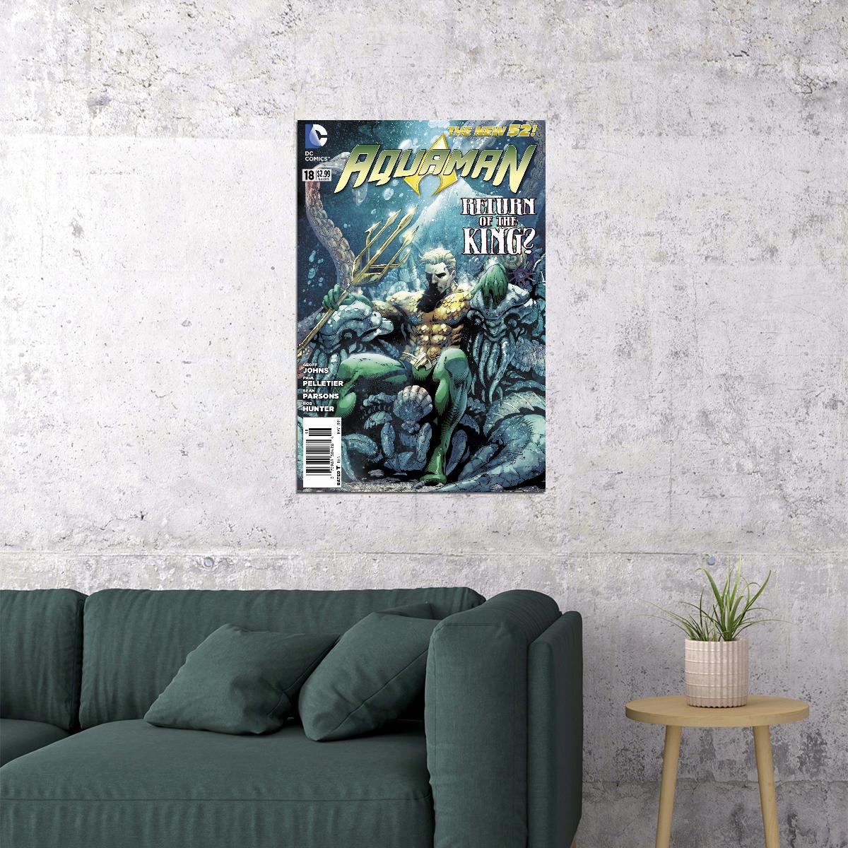 Aquaman Movie Poster Dc Comics Superhero Wall Art Comic Book Film Print