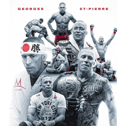 Georges St-pierre Gsp Poster Ufc Champion Wall Art Motivational Sports Print