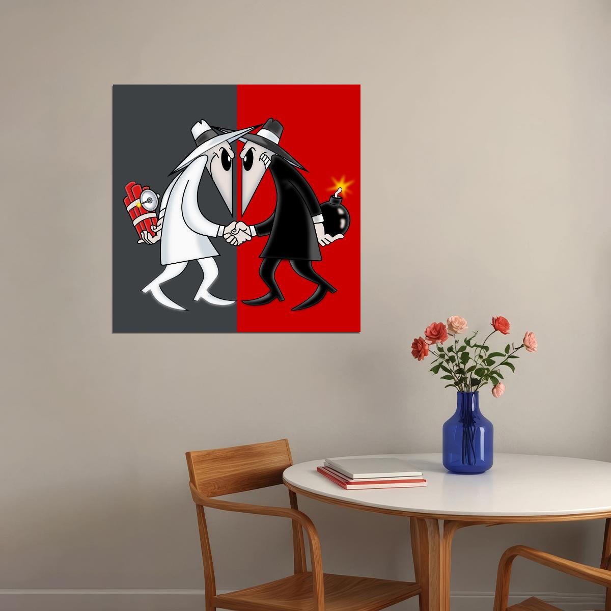 Mad Spy Vs. Spy Poster Cartoon Classic Wall Art