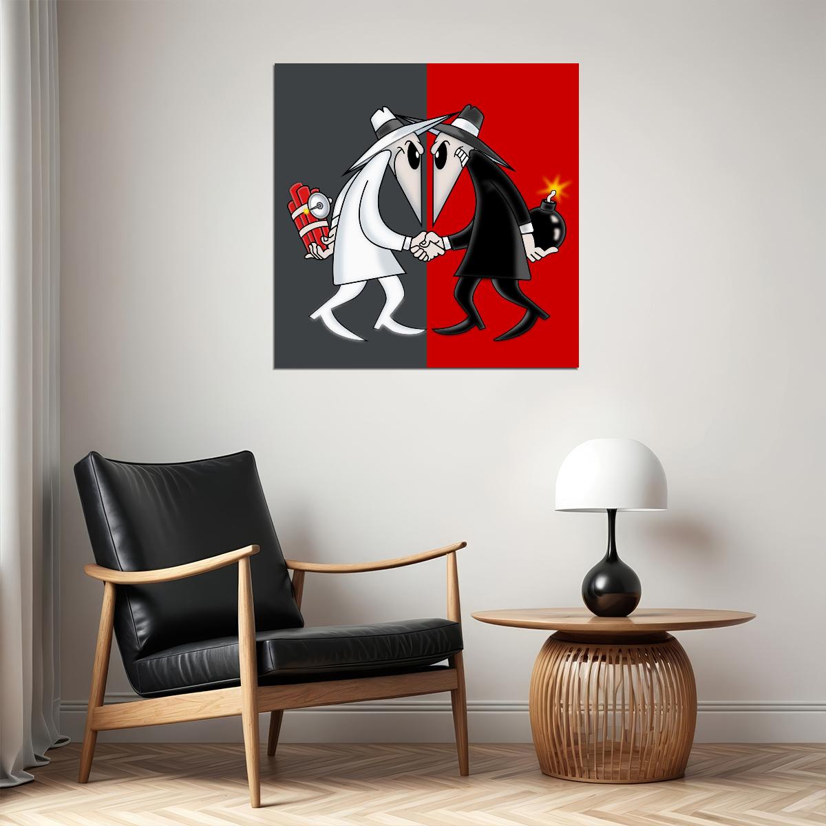 Mad Spy Vs. Spy Poster Cartoon Classic Wall Art