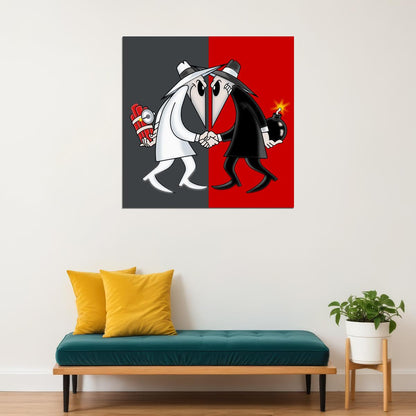 Mad Spy Vs. Spy Poster Cartoon Classic Wall Art