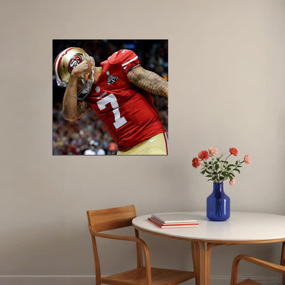 Colin Kaepernick Football Poster Nfl Quarterback Wall Art Motivational Sports Print